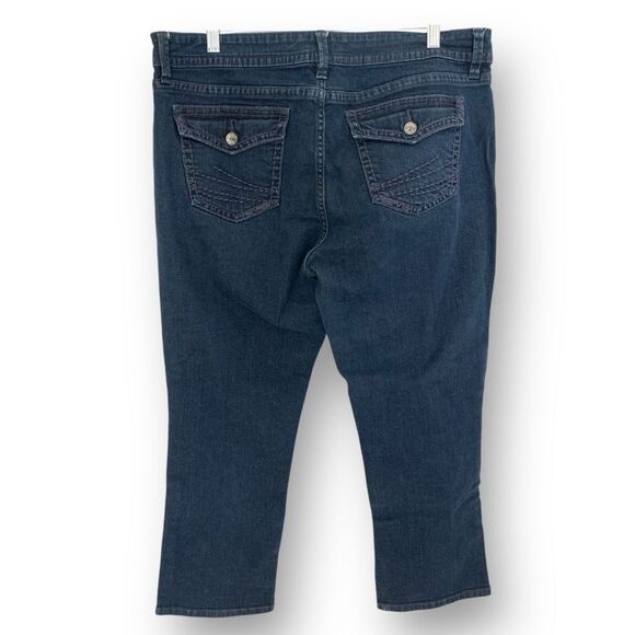 a.n.a. Cropped Jean 32/14 Flex Comfort Cotton Blend Medium Dark Wash Women's 14 - Picture 5 of 11